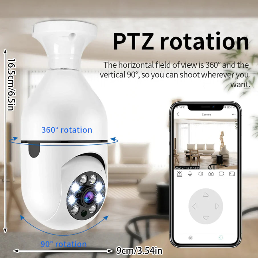 360°Wi-Fi Light Bulb Camera Smart Home Wireless Security