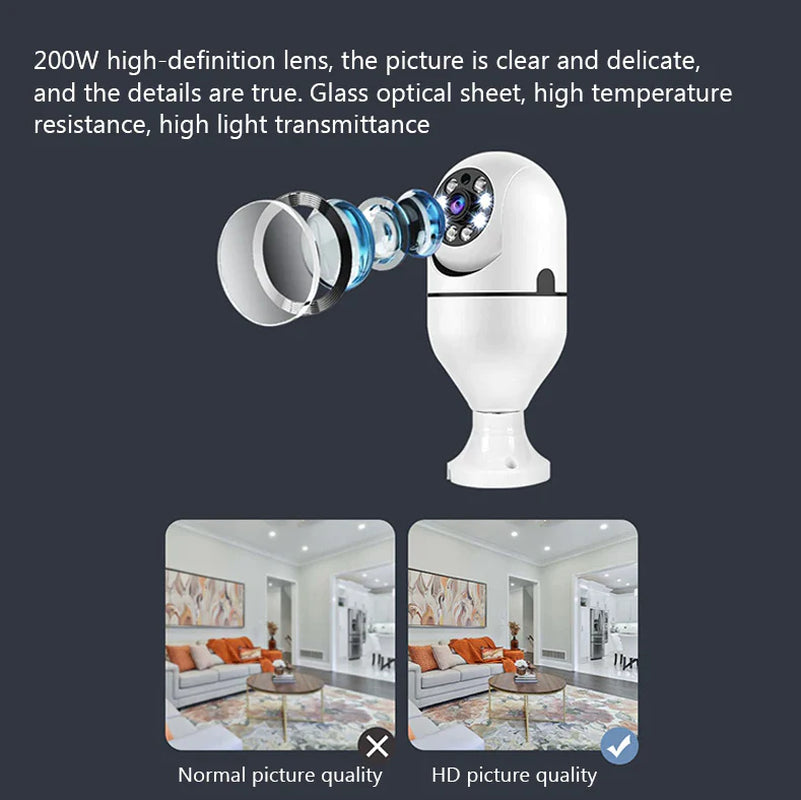 360°Wi-Fi Light Bulb Camera Smart Home Wireless Security