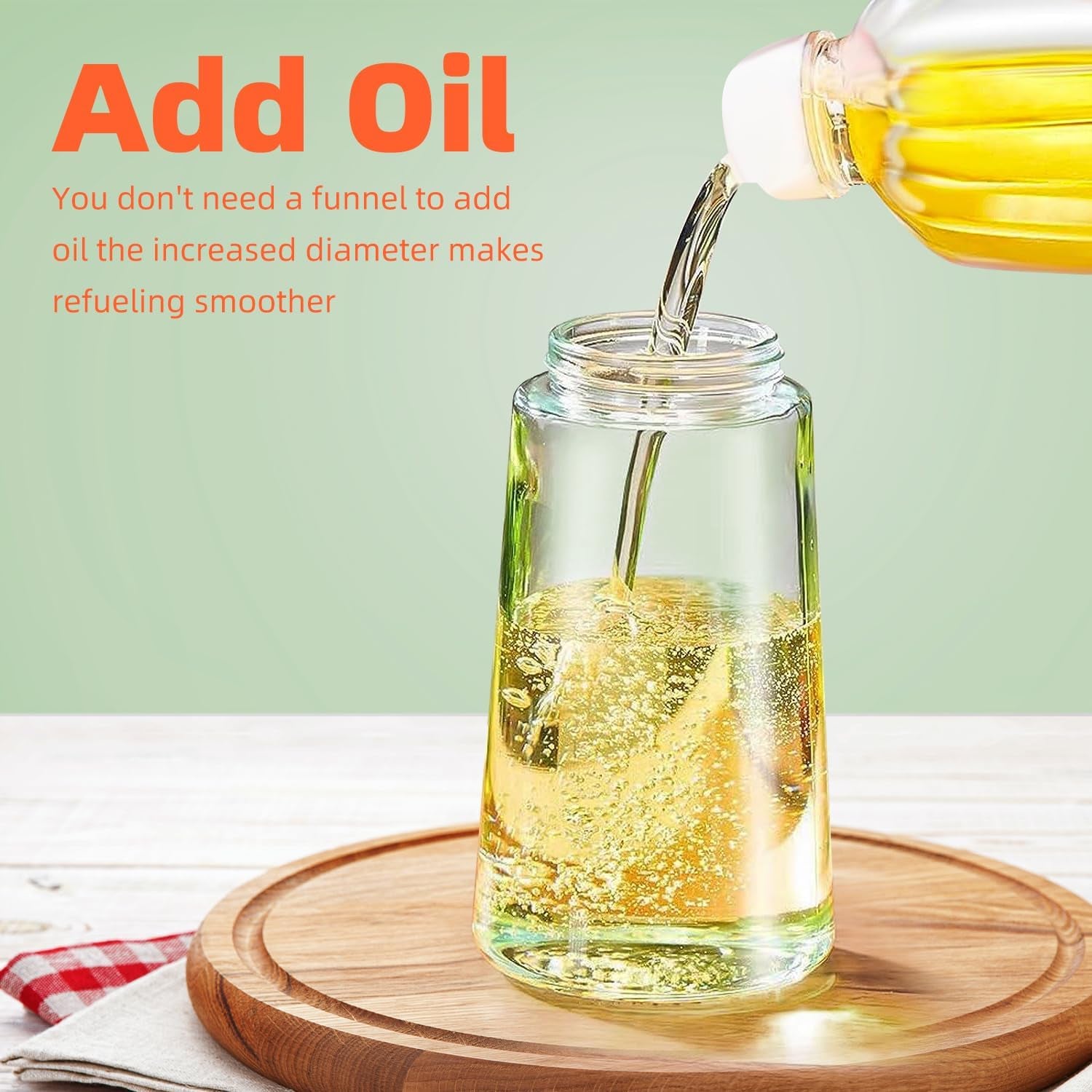2-In-1  Oil Dispenser and Oil Spray Bottle 16 oz