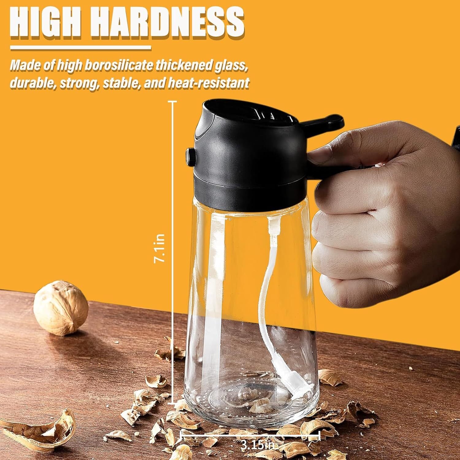 2-In-1  Oil Dispenser and Oil Spray Bottle 16 oz